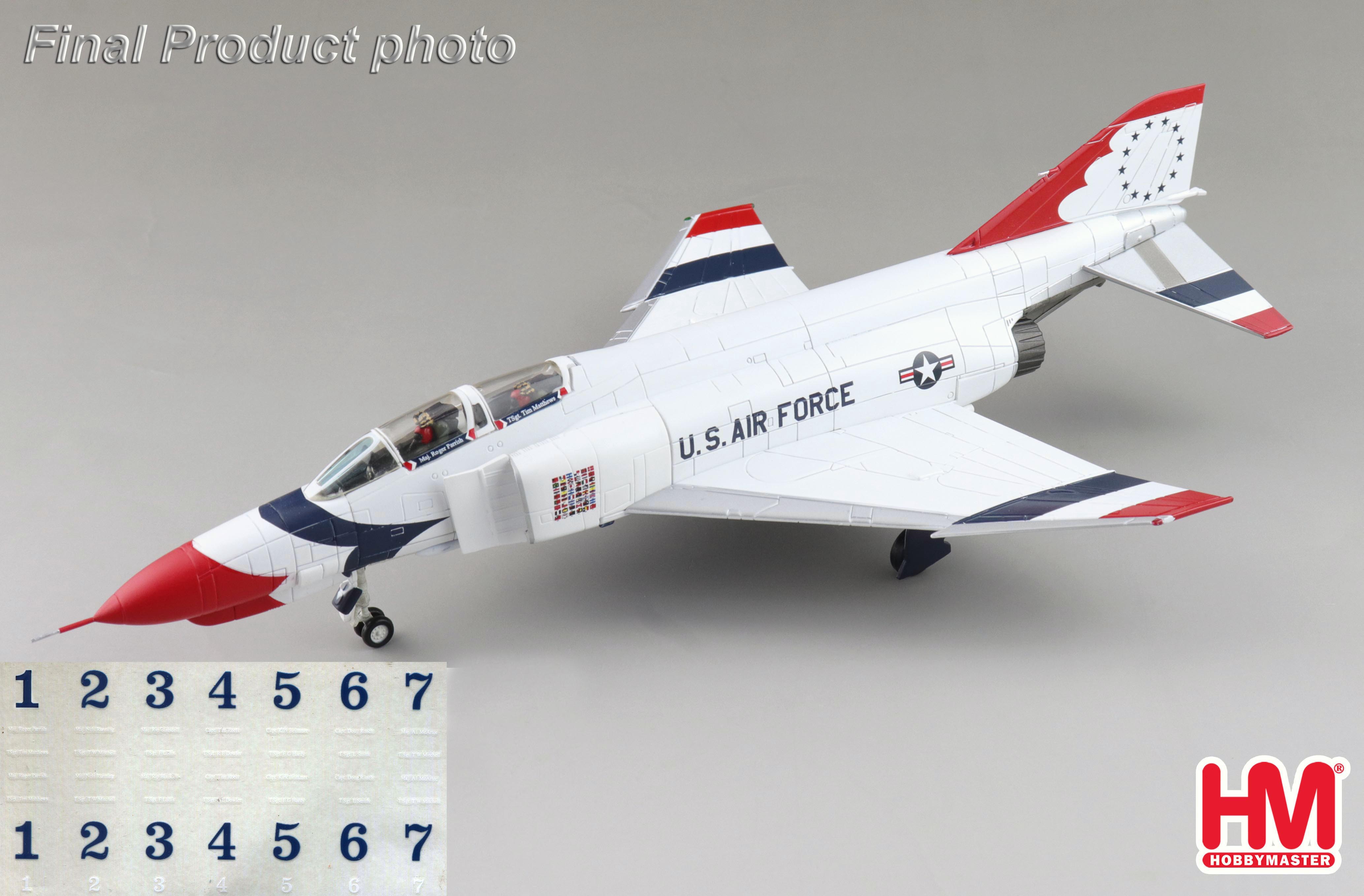 F-4E Thunderbirds USAF, 1973/74 season (w/decals for No.1 to 7 planes)