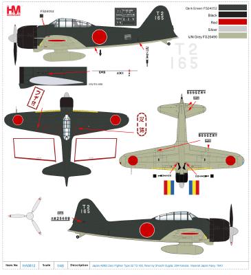 Japan A6M3 Type 22 T2-165, flown by Shoichi Sugita, 204 Kokutai ...