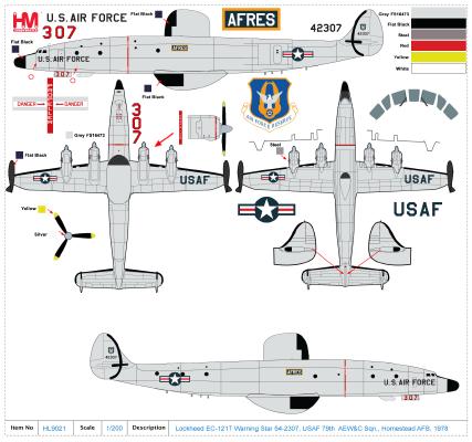 Lockheed EC-121T Warning Star 54-2307, USAF 79th AEW&C Sqn., Homestead ...